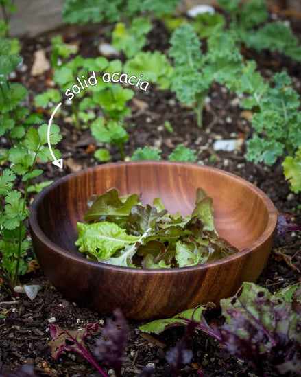 Entertainers Acacia Salad & Serving Bowl (26cm)