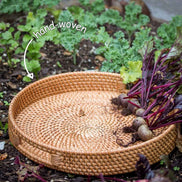 Artisans Rattan Round Serving Tray (35cm)