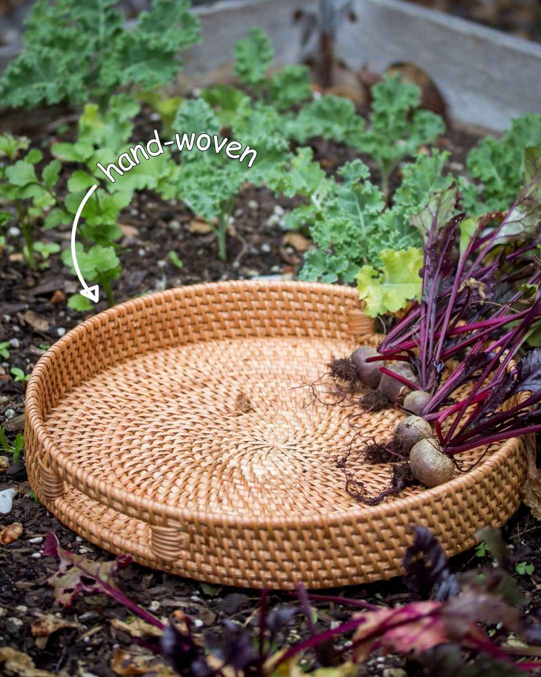 Artisans Rattan Round Serving Tray (35cm)
