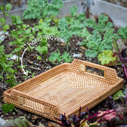 Artisans Rattan Rectangular Serving Tray (34cm)