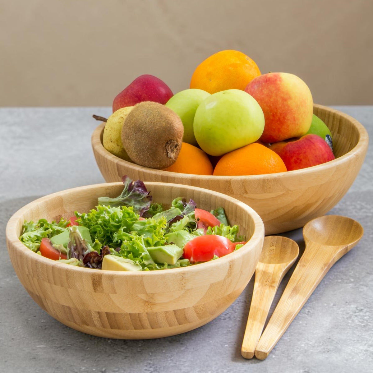 Bamboo Nesting Bowls & Servers, 4-piece Set