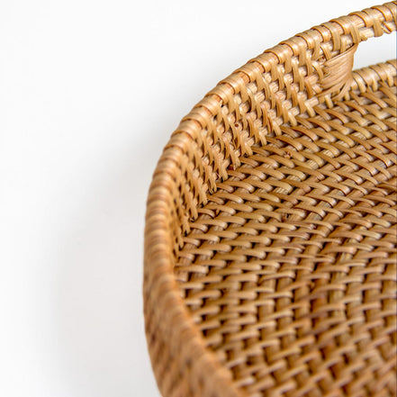 Rattan Round Serving Tray (35cm)