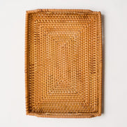 Rattan Rectangular Serving Tray (34cm)