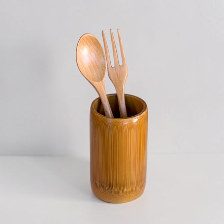 Bamboo Cutlery Holder