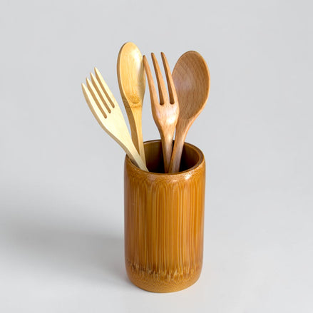 Bamboo Cutlery Holder