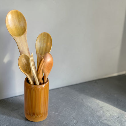 Bamboo Cutlery Holder