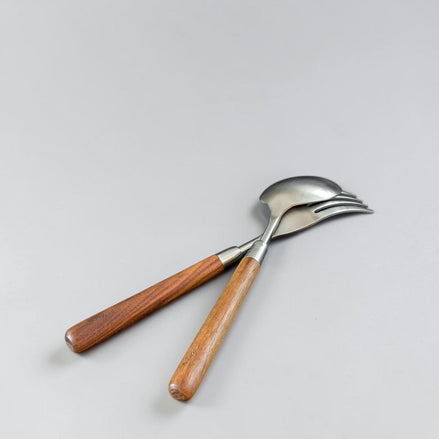 Walnut Handled Cutlery, 2-piece Set