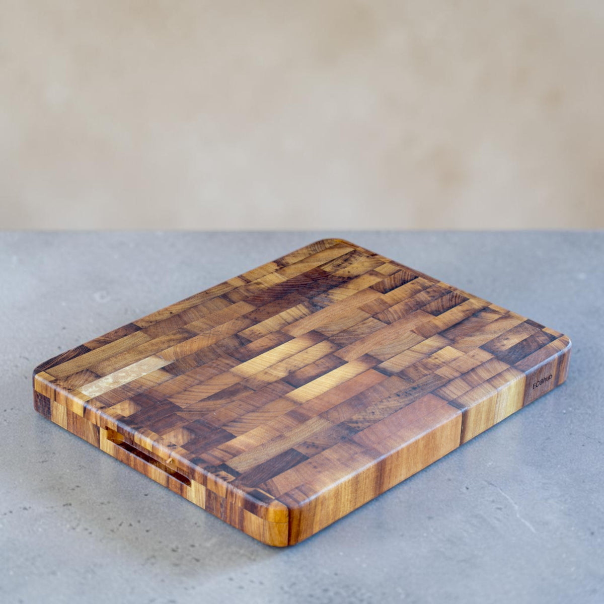 Beeswax Teak End-Grain Chopping Board (42x30cm)