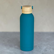 500ml Bottle with Handle Bamboo Lid - Ocean Teal