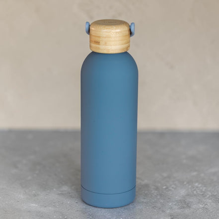 500ml Bottle with Handle Bamboo Lid - Slate Grey