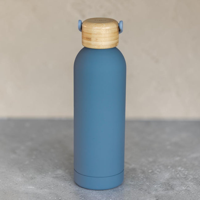 500ml Bottle with Handle Bamboo Lid - Slate Grey