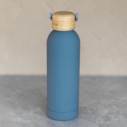 500ml Bottle with Handle Bamboo Lid - Slate Grey