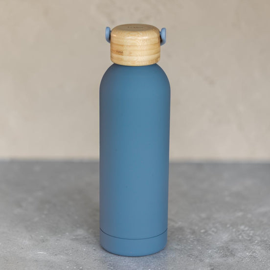 500ml Bottle with Handle Bamboo Lid - Slate Grey