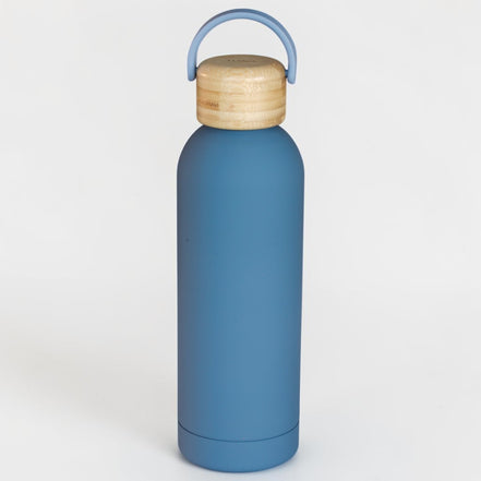 500ml Bottle with Handle Bamboo Lid - Slate Grey