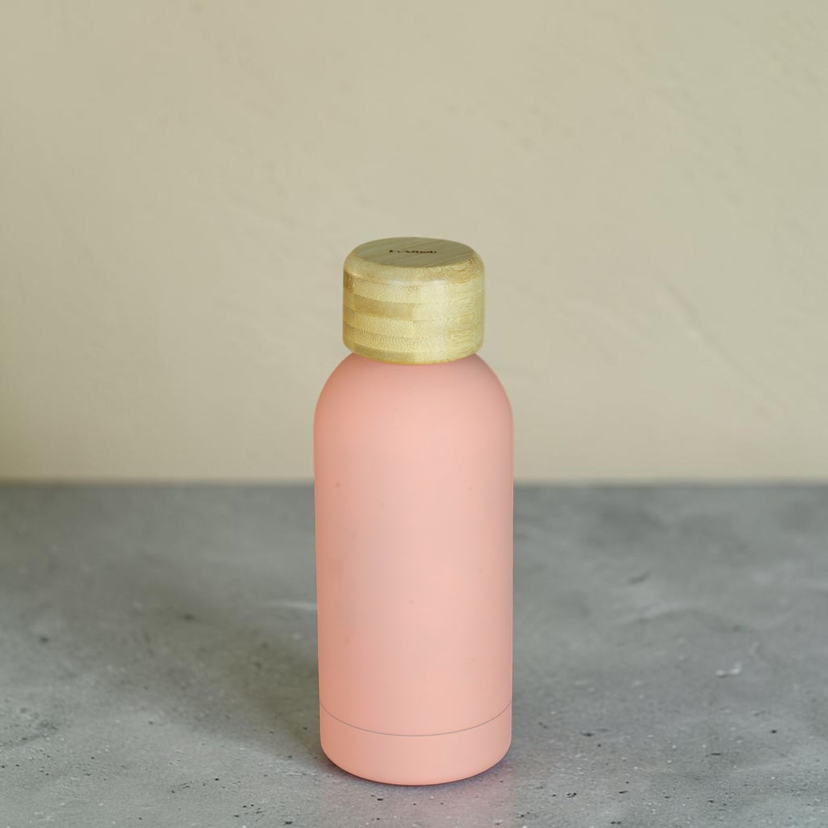 350ml Bottle with Bamboo Lid - Soft Peach