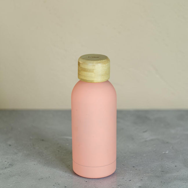 350ml Bottle with Bamboo Lid - Soft Peach