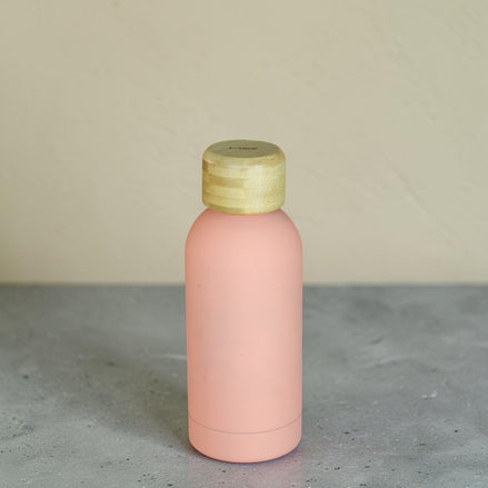 350ml Bottle with Bamboo Lid - Soft Peach