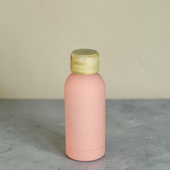 350ml Bottle with Bamboo Lid - Soft Peach