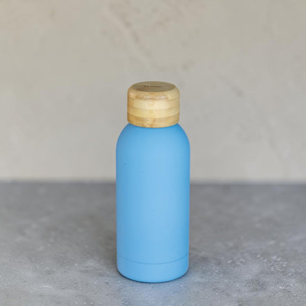 350ml Bottle with Bamboo Lid - Sky Blue