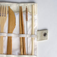 Bamboo Travel Cutlery, 6-piece Set