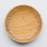 Ecohub NZ Essentials Bamboo Salad & Serving Bowl (30cm) - natural bamboo - top-down view showing interior wood grain