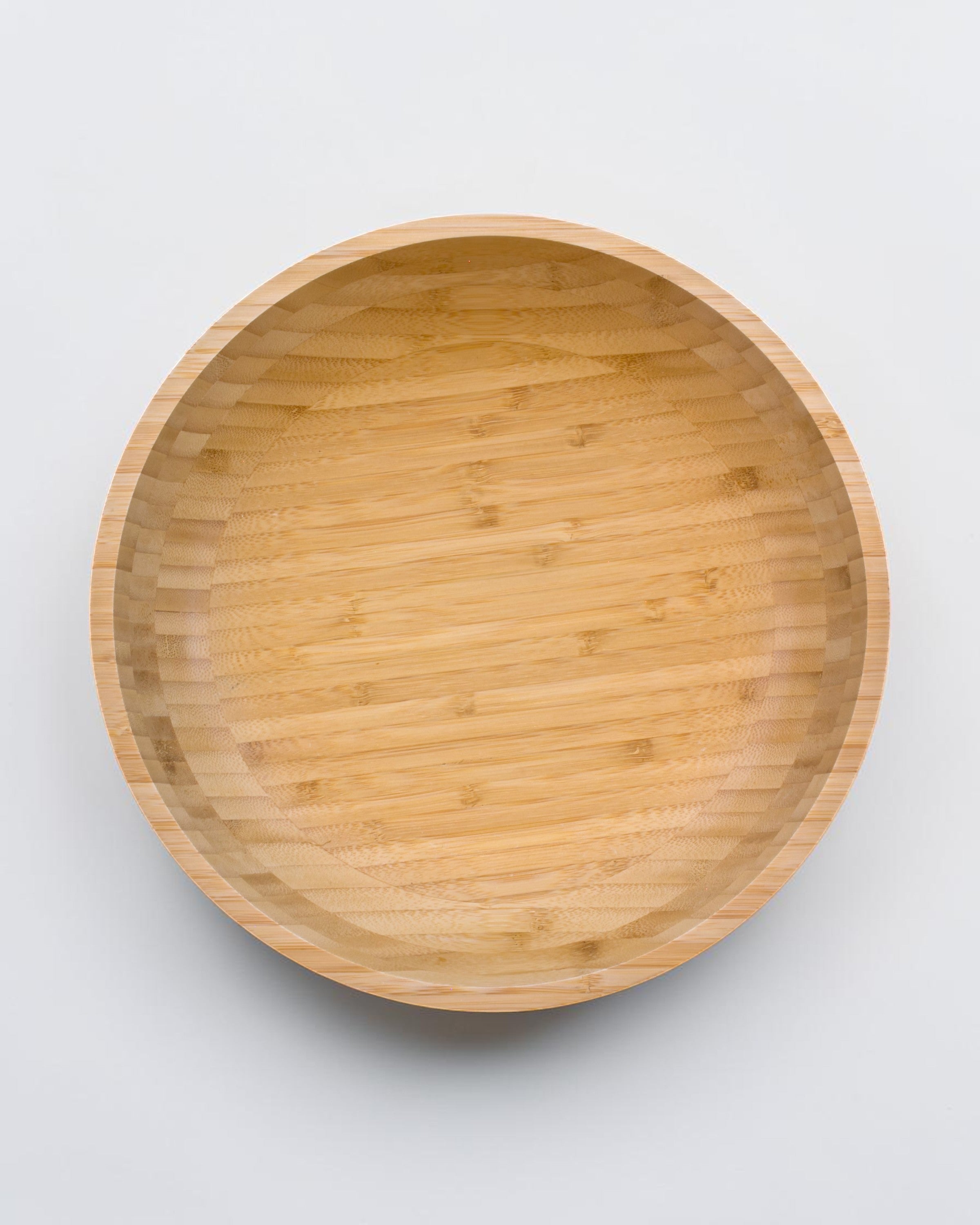 Ecohub NZ Essentials Bamboo Salad & Serving Bowl (30cm) - natural bamboo - top-down view showing interior wood grain