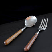 Master Walnut Handled Cutlery Set of 2