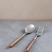 Master Walnut Handled Cutlery Set of 2