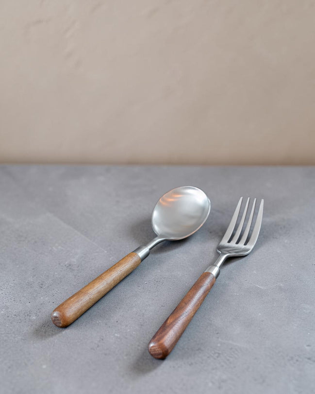 Master Walnut Handled Cutlery Set of 2
