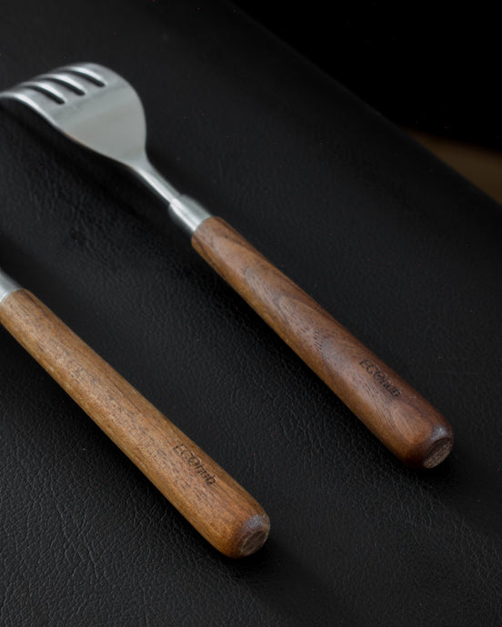 Master Walnut Handled Cutlery Set of 2