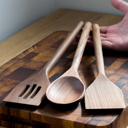 Walnut Cooking Utensil Trio