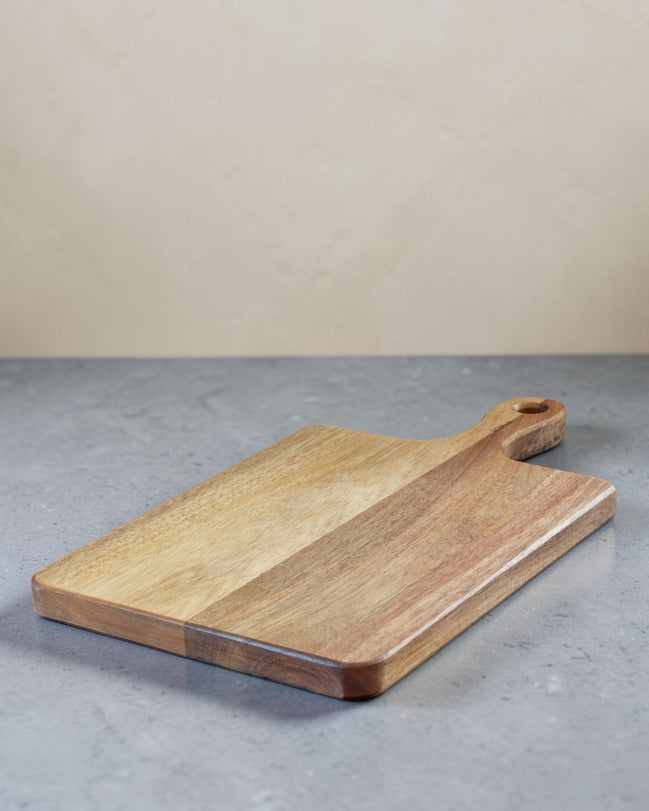 Acacia Chopping Paddle Board - Beeswax Finish (42x22cm)