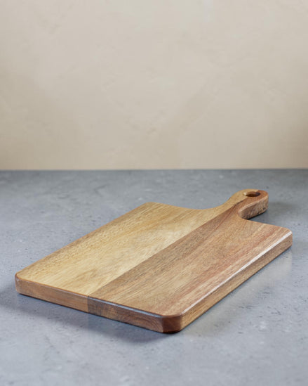 Acacia Chopping Paddle Board - Beeswax Finish (42x22cm)