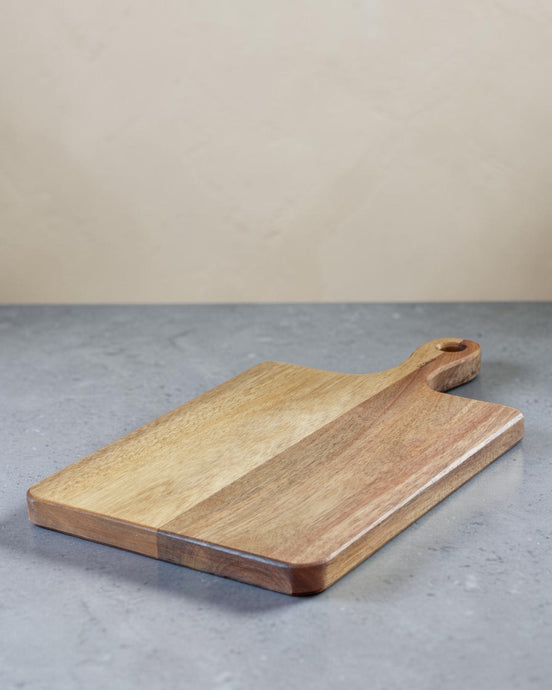 Acacia Chopping Paddle Board - Beeswax Finish (42x22cm)