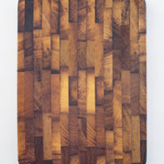 Teak End-Grain Butcher Block - Beeswax Finish (42x30cm)