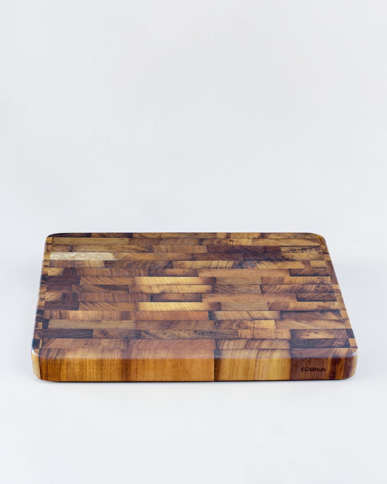 Teak End-Grain Butcher Block - Beeswax Finish (42x30cm)